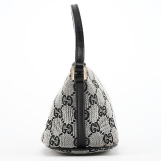 Gucci 039 1103 Grey Black GG Boat Pochette