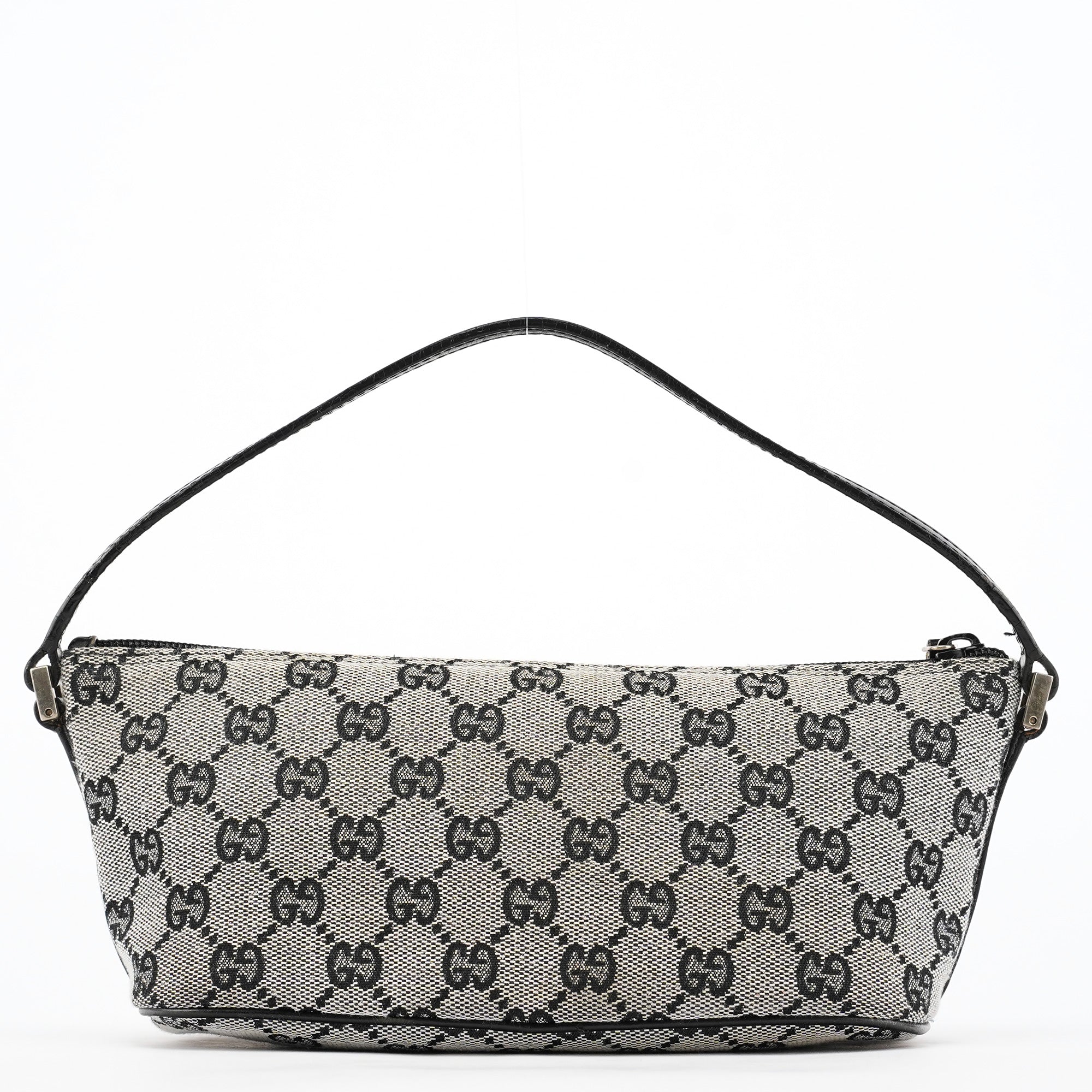 Gucci 039 1103 Grey Black GG Boat Pochette