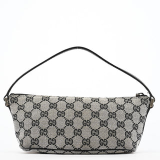 Gucci 039 1103 Grey Black GG Boat Pochette