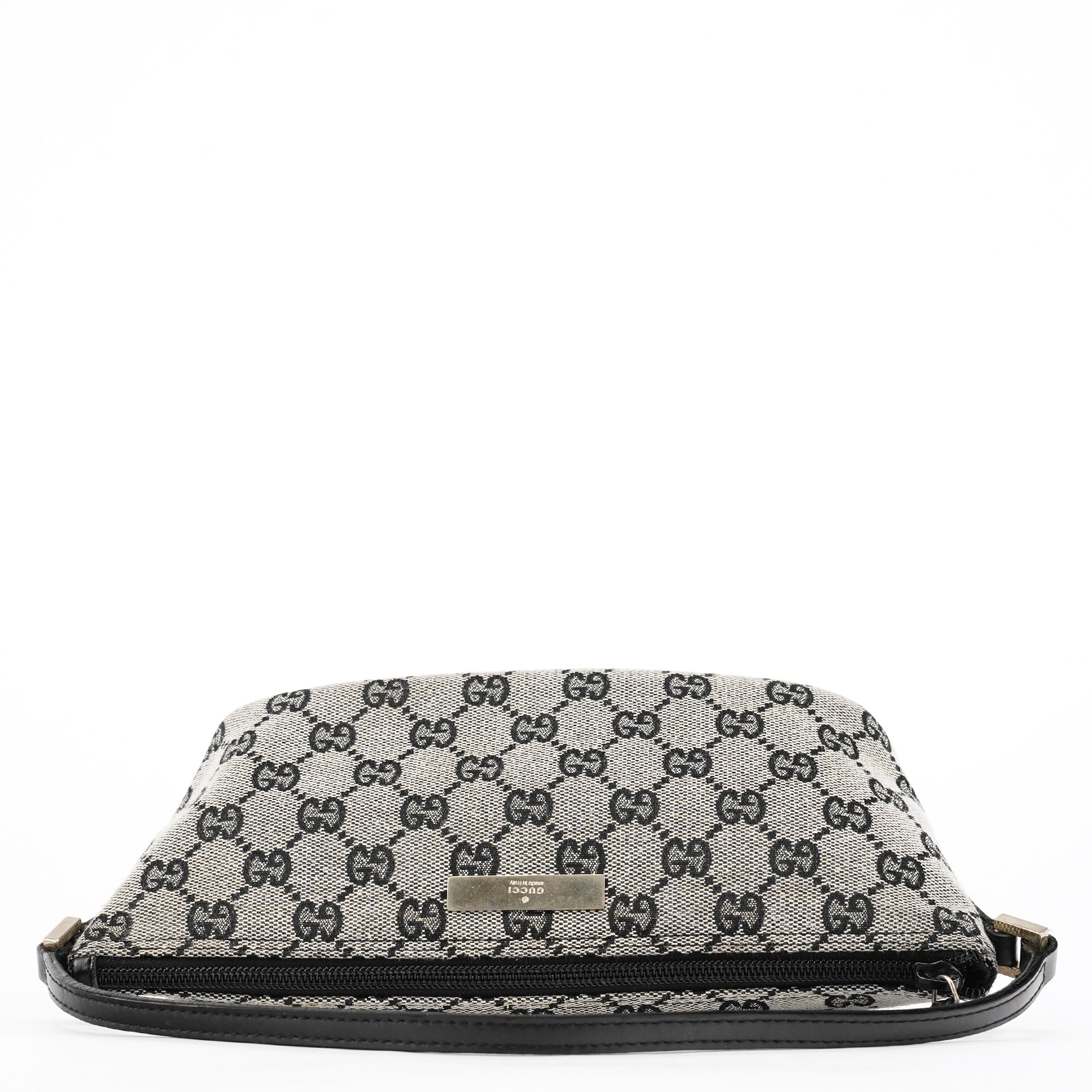 Gucci 039 1103 Grey Black GG Boat Pochette
