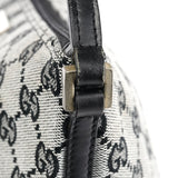 Gucci 039 1103 Grey Black GG Boat Pochette