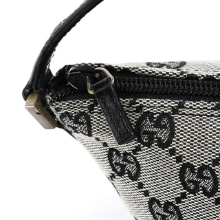 Gucci 039 1103 Grey Black GG Boat Pochette