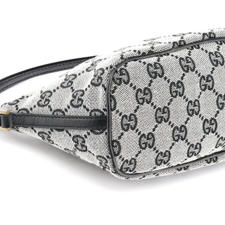Gucci 039 1103 Grey Black GG Boat Pochette