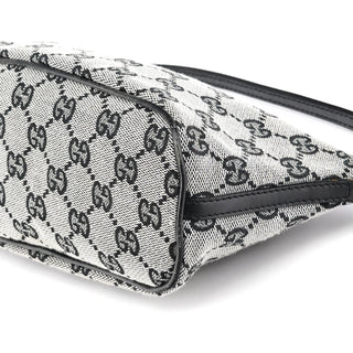 Gucci 039 1103 Grey Black GG Boat Pochette