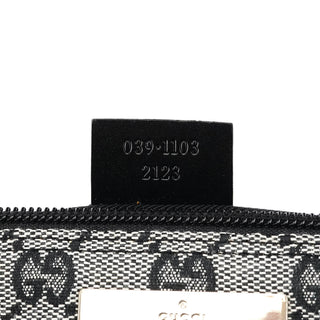 Gucci 039 1103 Grey Black GG Boat Pochette