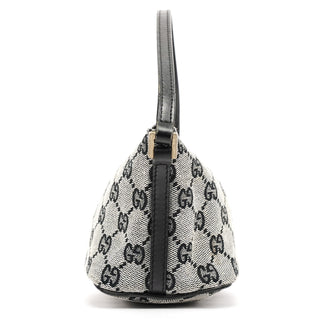 Gucci 039 1103 Grey Black GG Boat Pochette