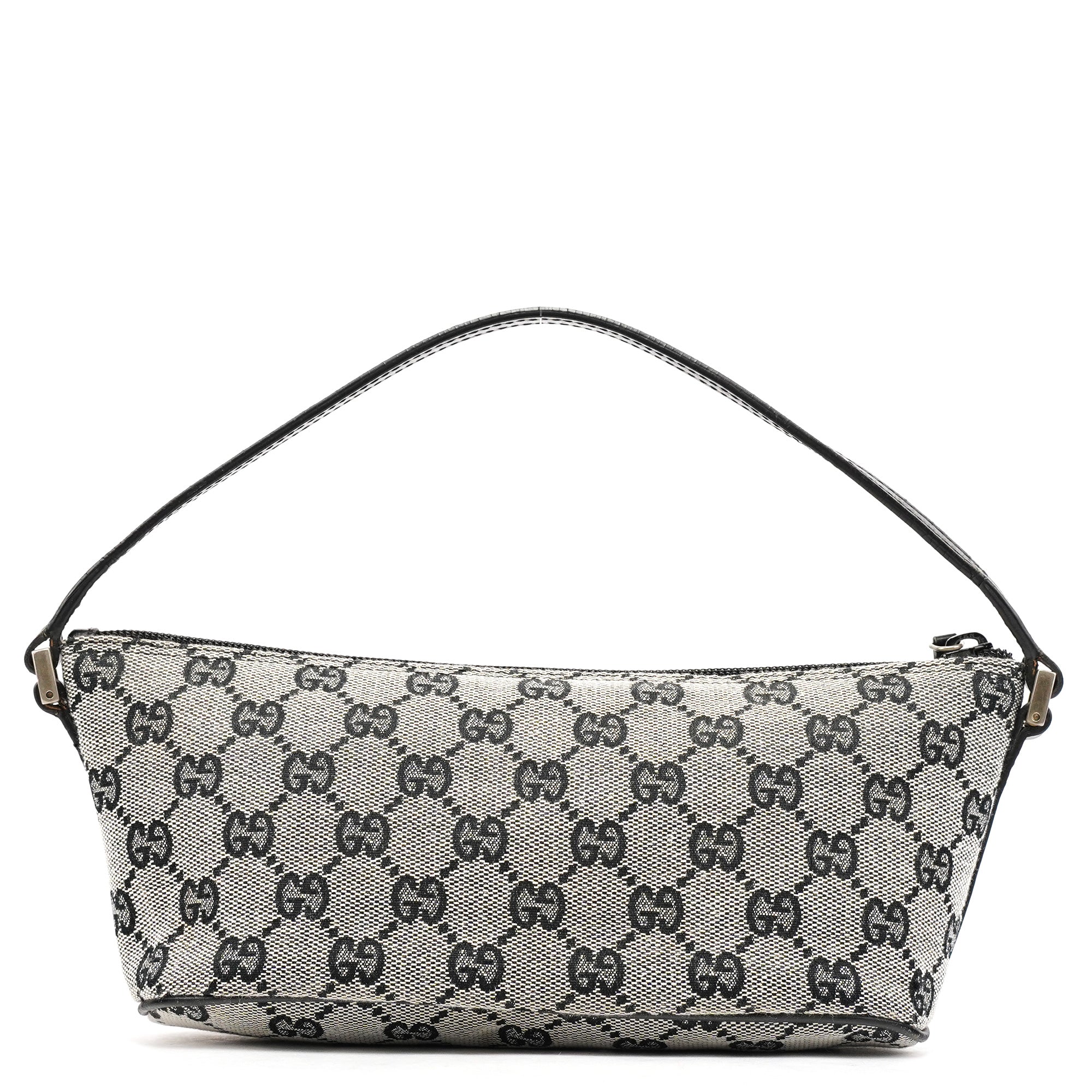Gucci 039 1103 Grey Black GG Boat Pochette