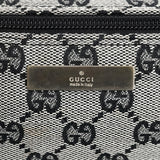 Gucci 039 1103 Grey Black GG Boat Pochette