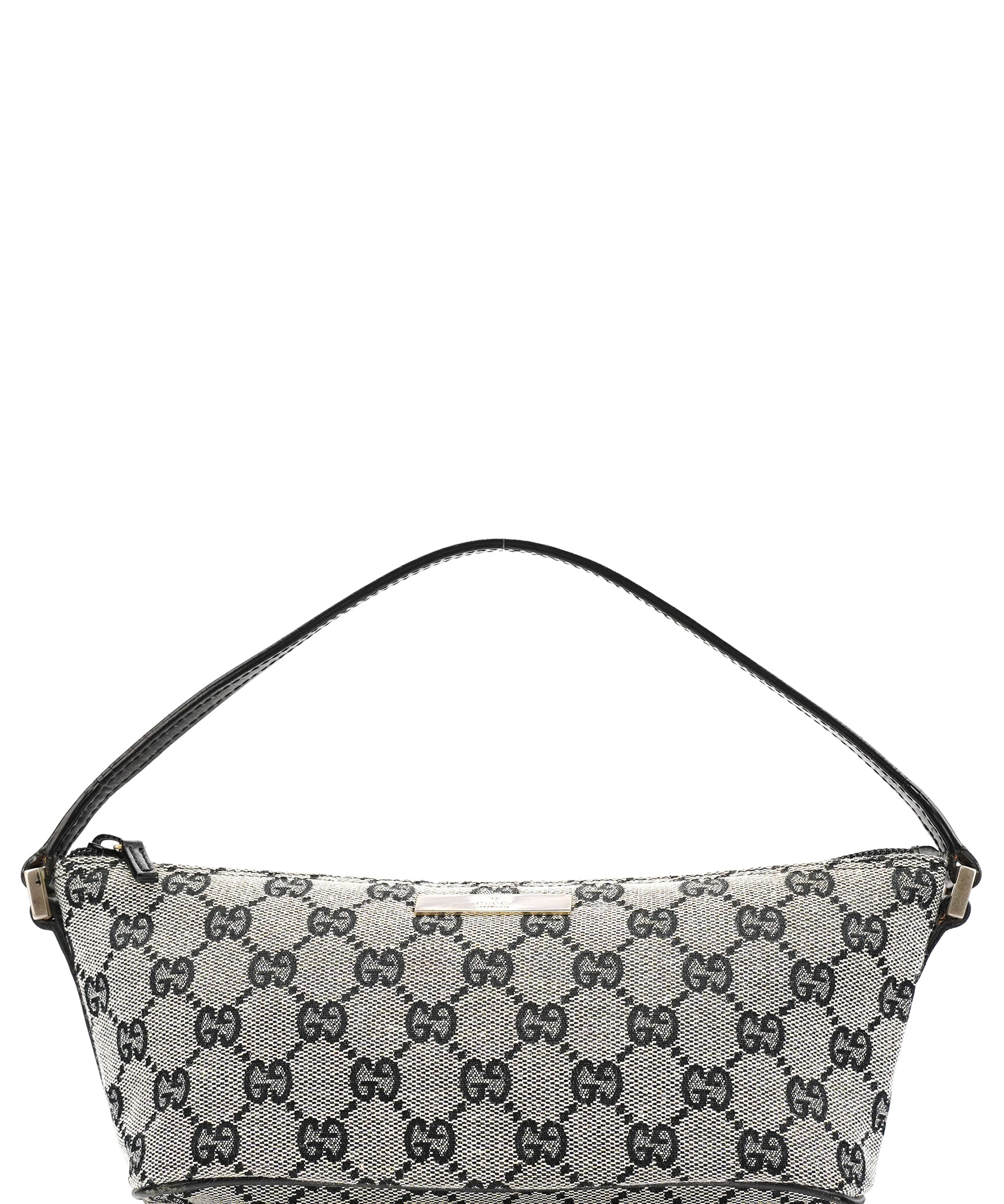 Gucci 039 1103 Grey Black GG Boat Pochette