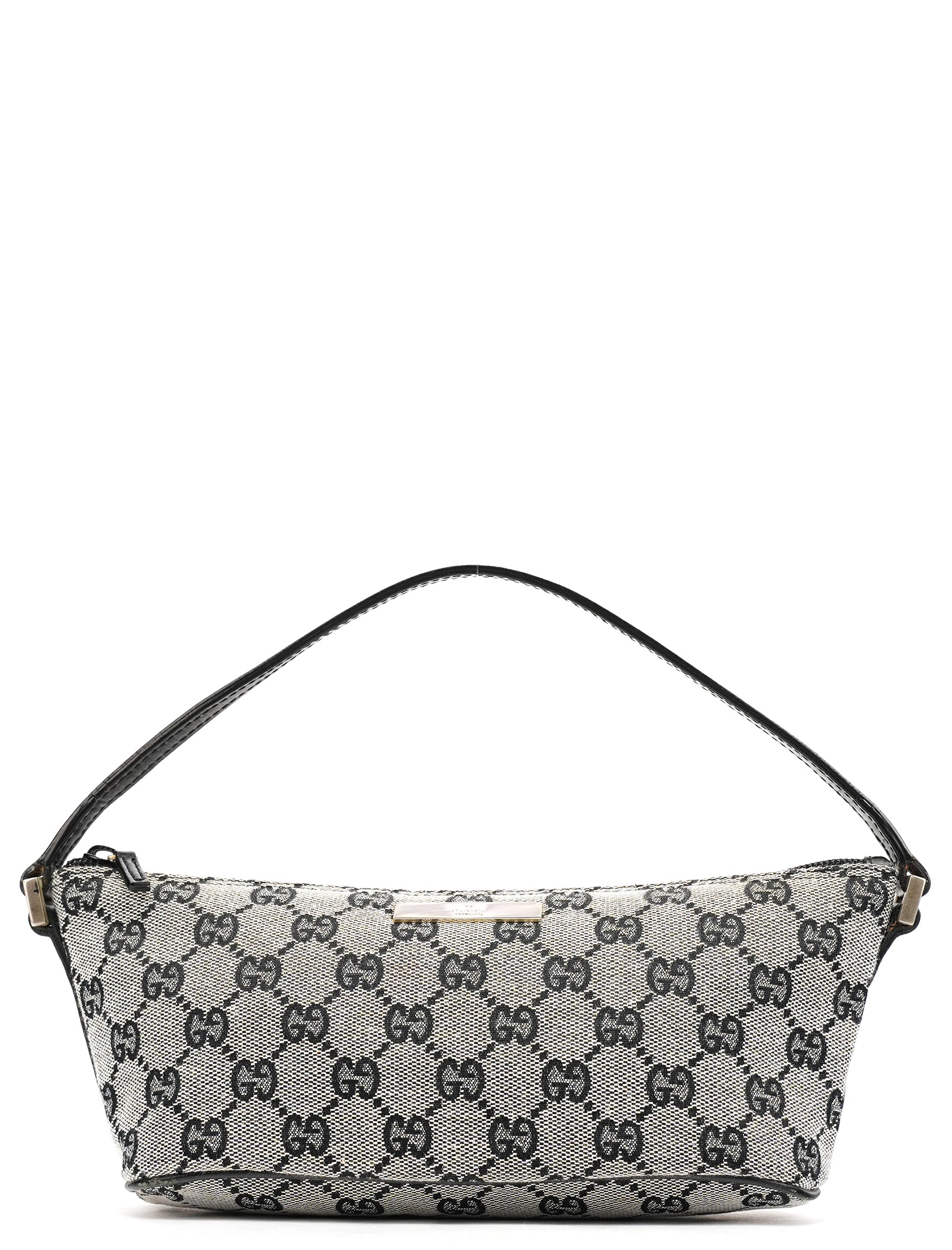 Gucci 039 1103 Grey Black GG Boat Pochette