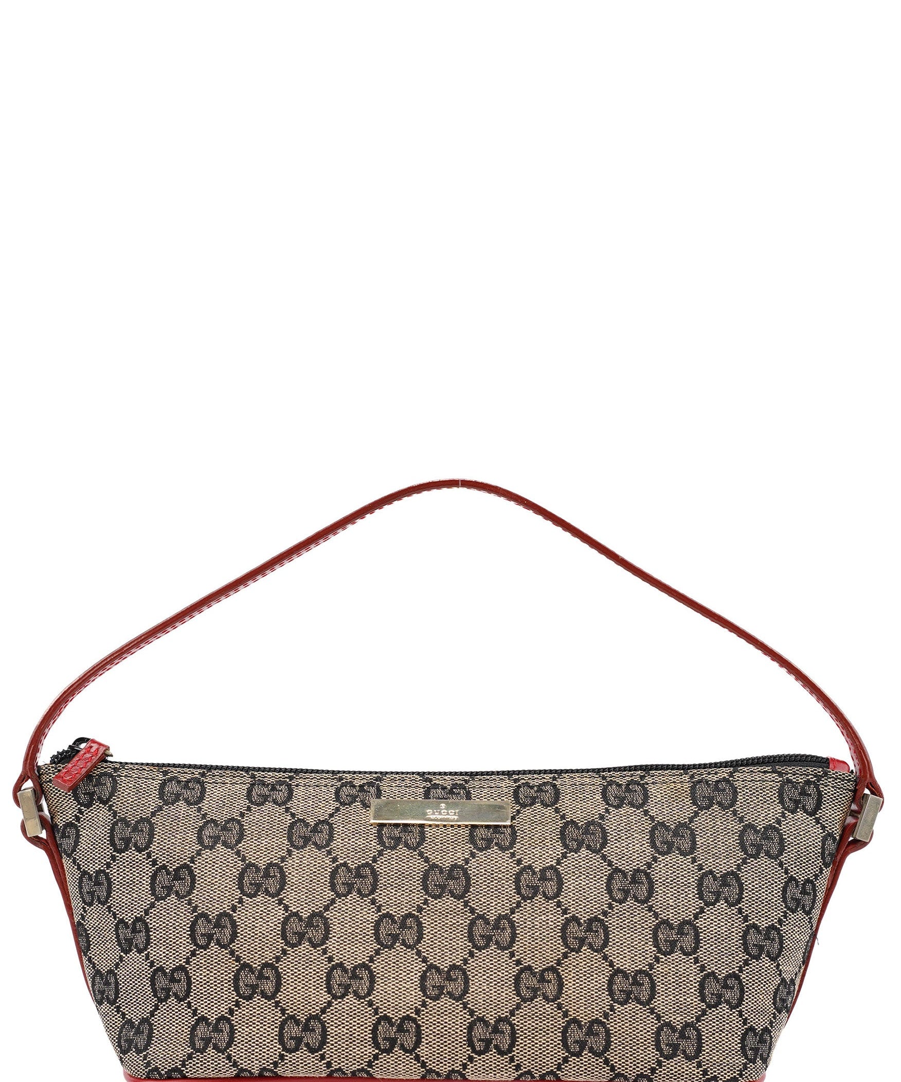 Gucci 039 1103 Grey Red GG Boat Pochette