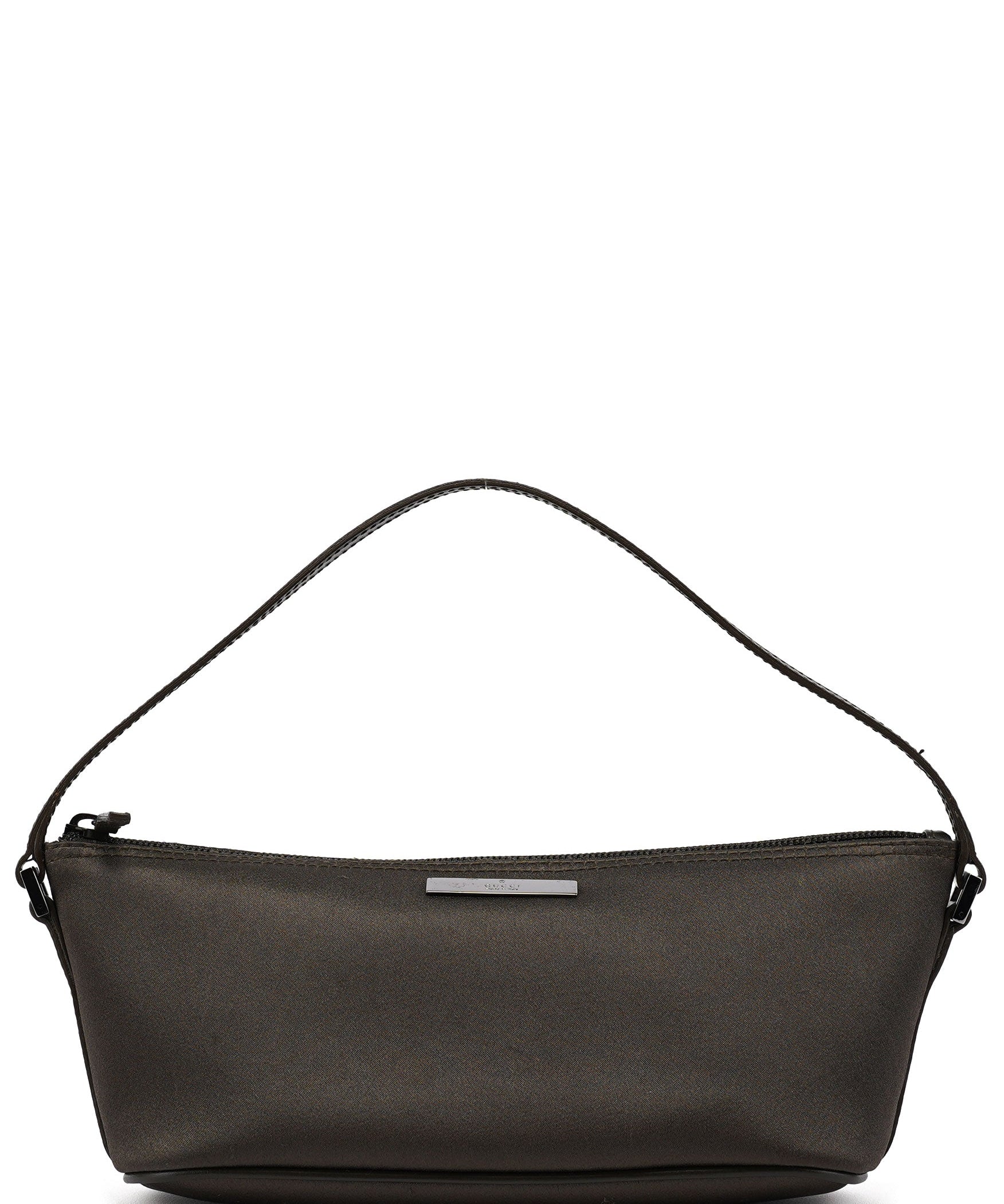 Gucci 039 1103 Olive Satin Boat Pochette