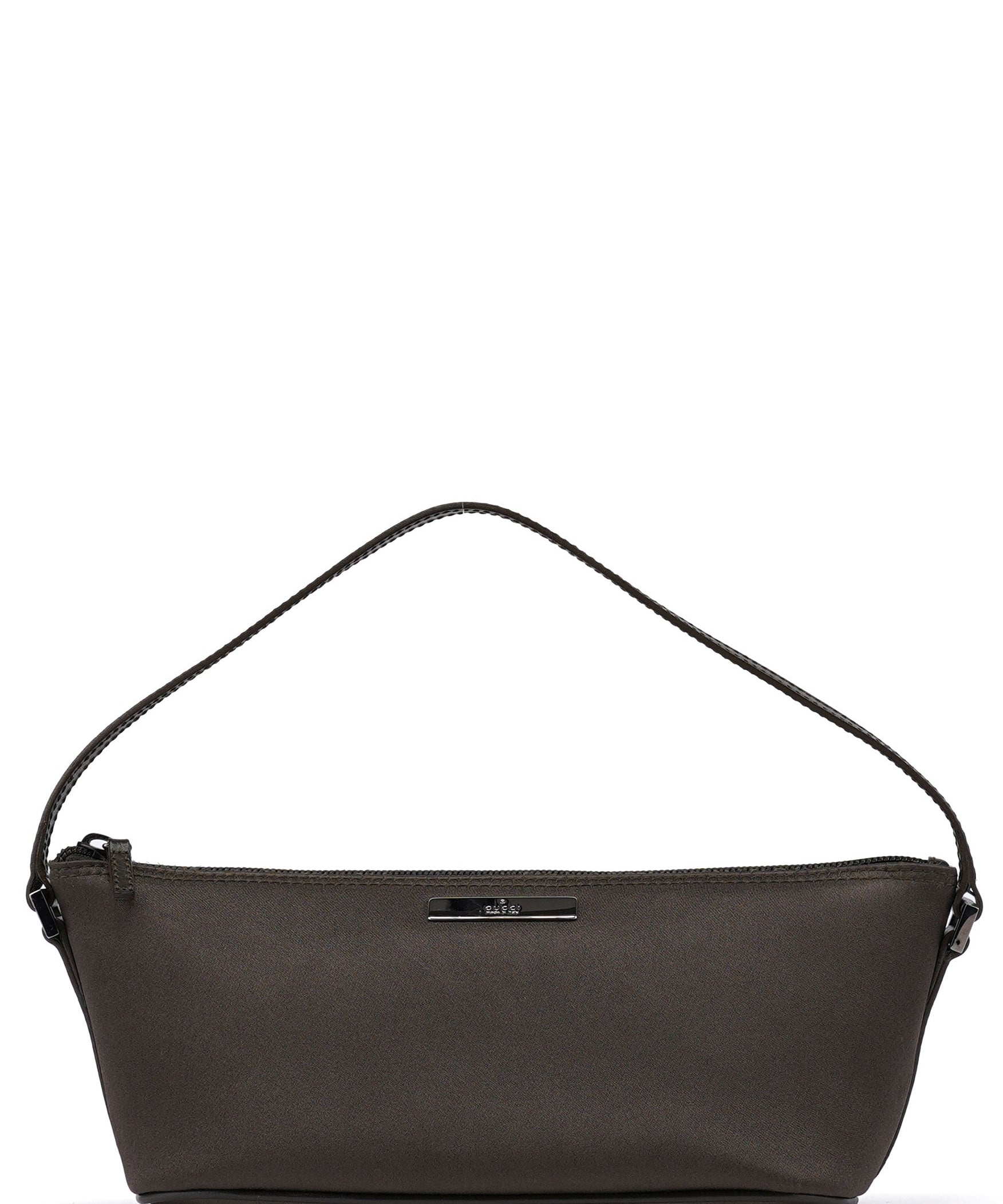 Gucci 039 1103 Olive Satin Boat Pochette