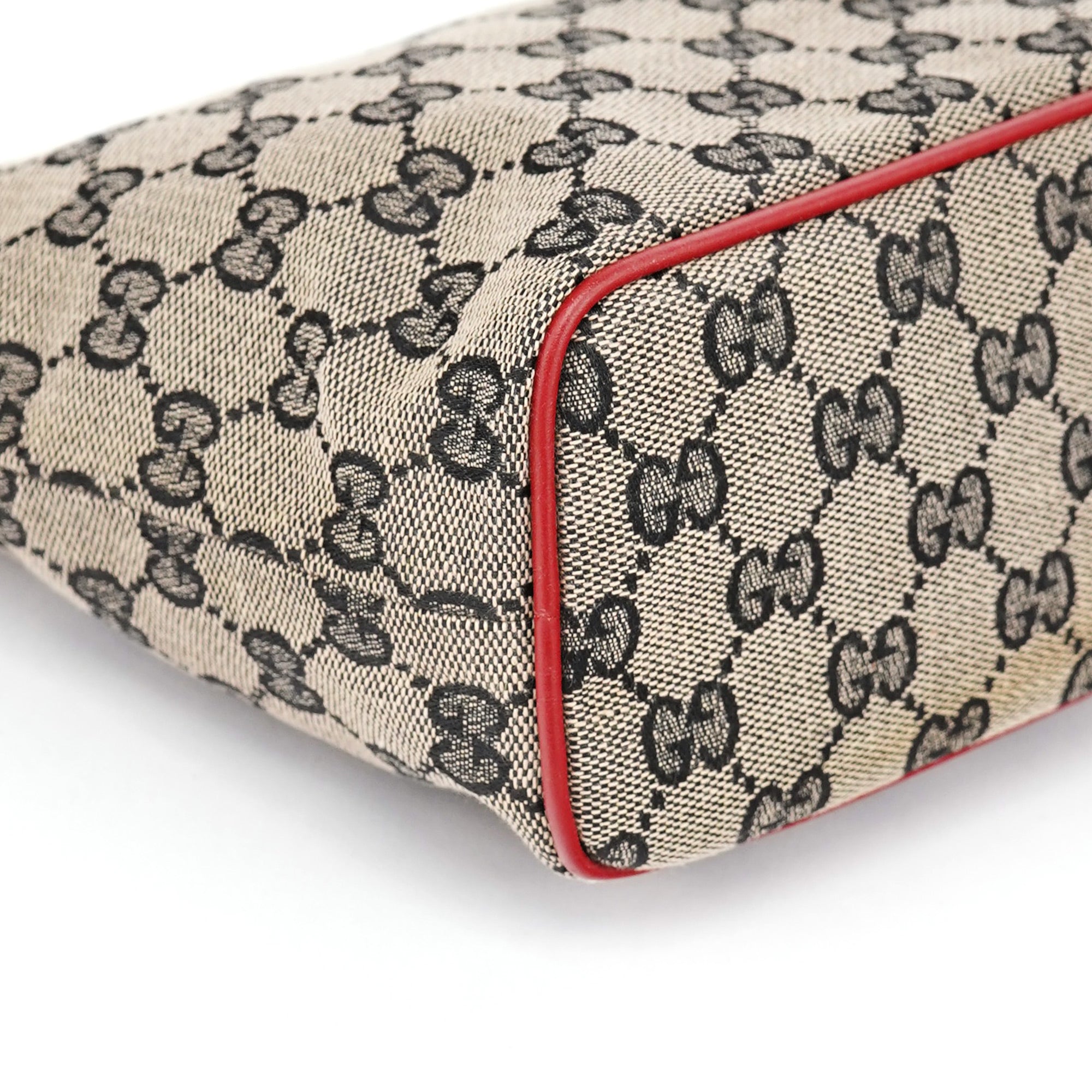 Gucci 039 1147 Beige Red GG Handbag