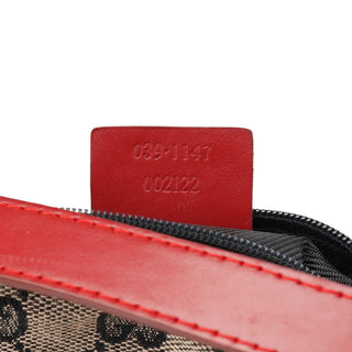 Gucci 039 1147 Beige Red GG Handbag