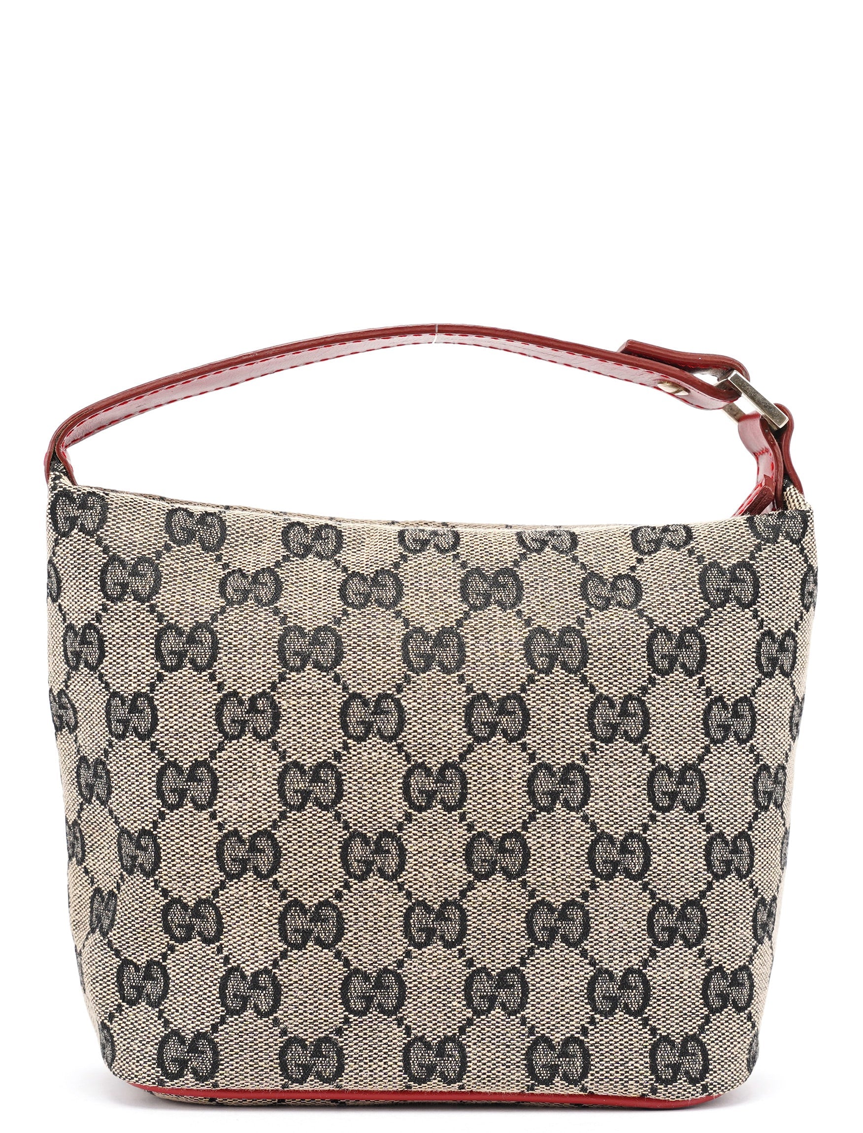 Gucci 039 1147 Beige Red GG Handbag