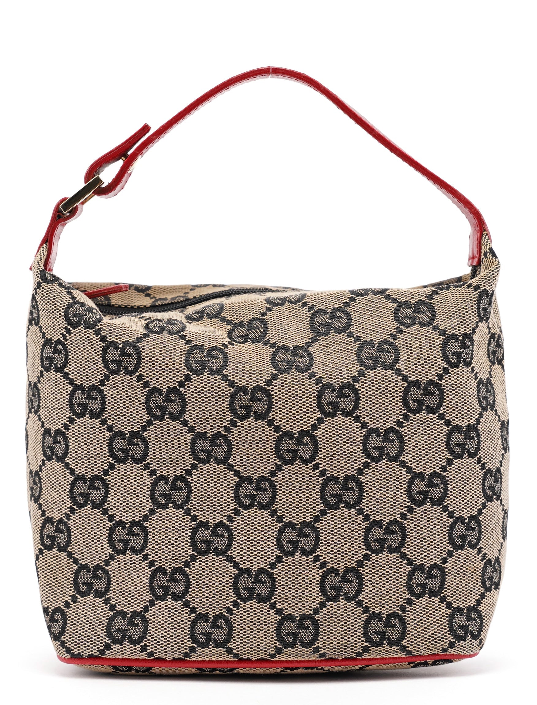 Gucci 039 1147 Beige Red GG Handbag