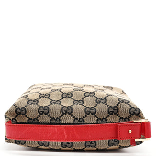 Gucci 039 1147 Beige Red GG Handbag