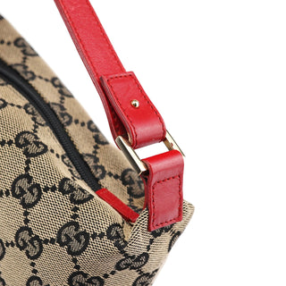 Gucci 039 1147 Beige Red GG Handbag