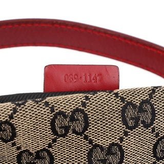 Gucci 039 1147 Beige Red GG Handbag