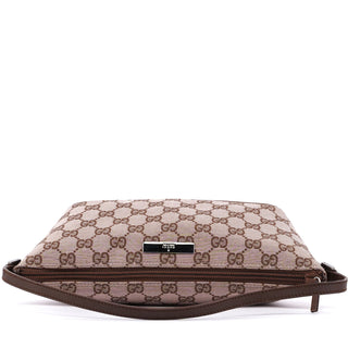 Gucci 0391103 Beige Brown GG Boat Pochette