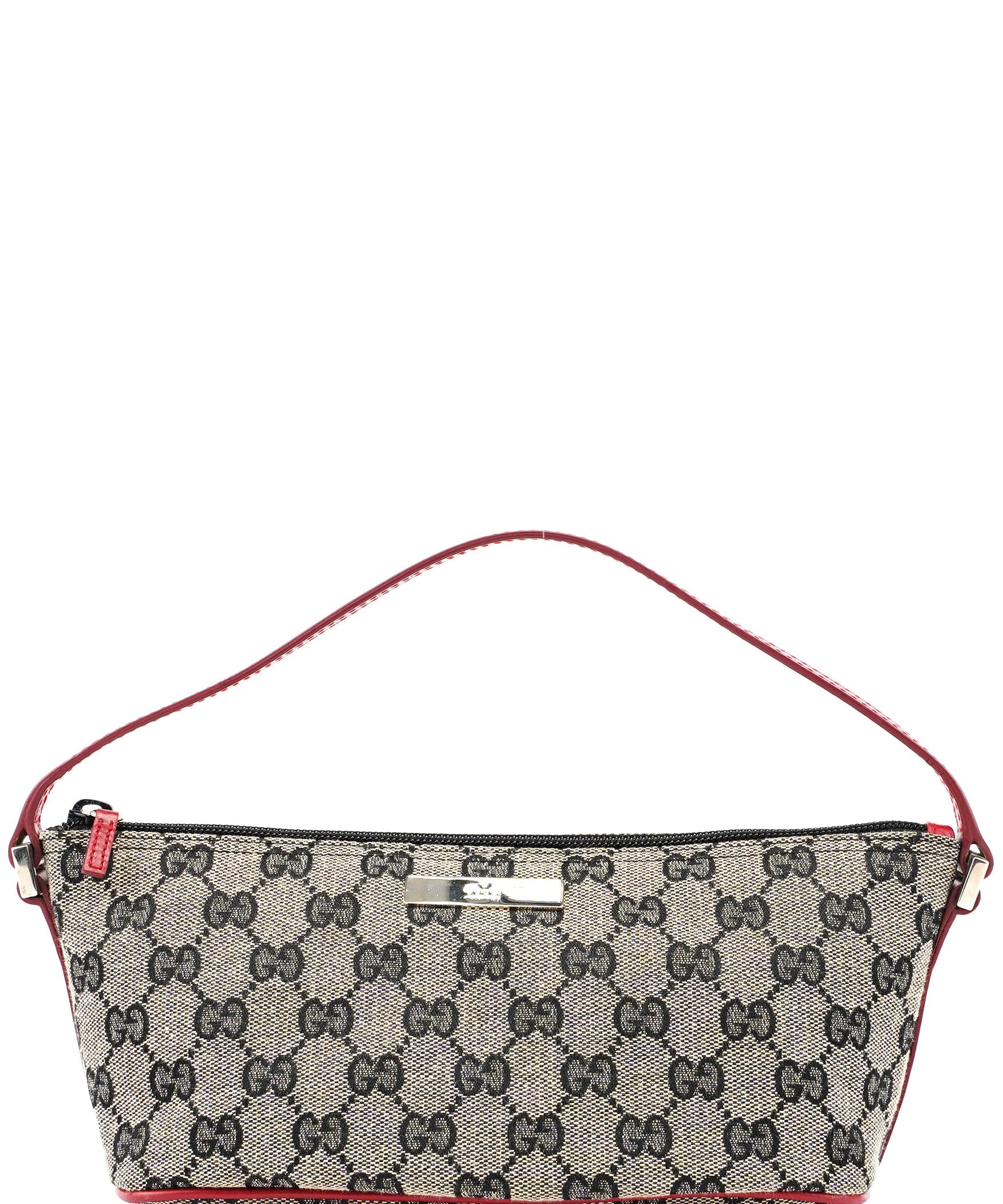 Gucci 0391103 Beige Red GG Boat Pochette
