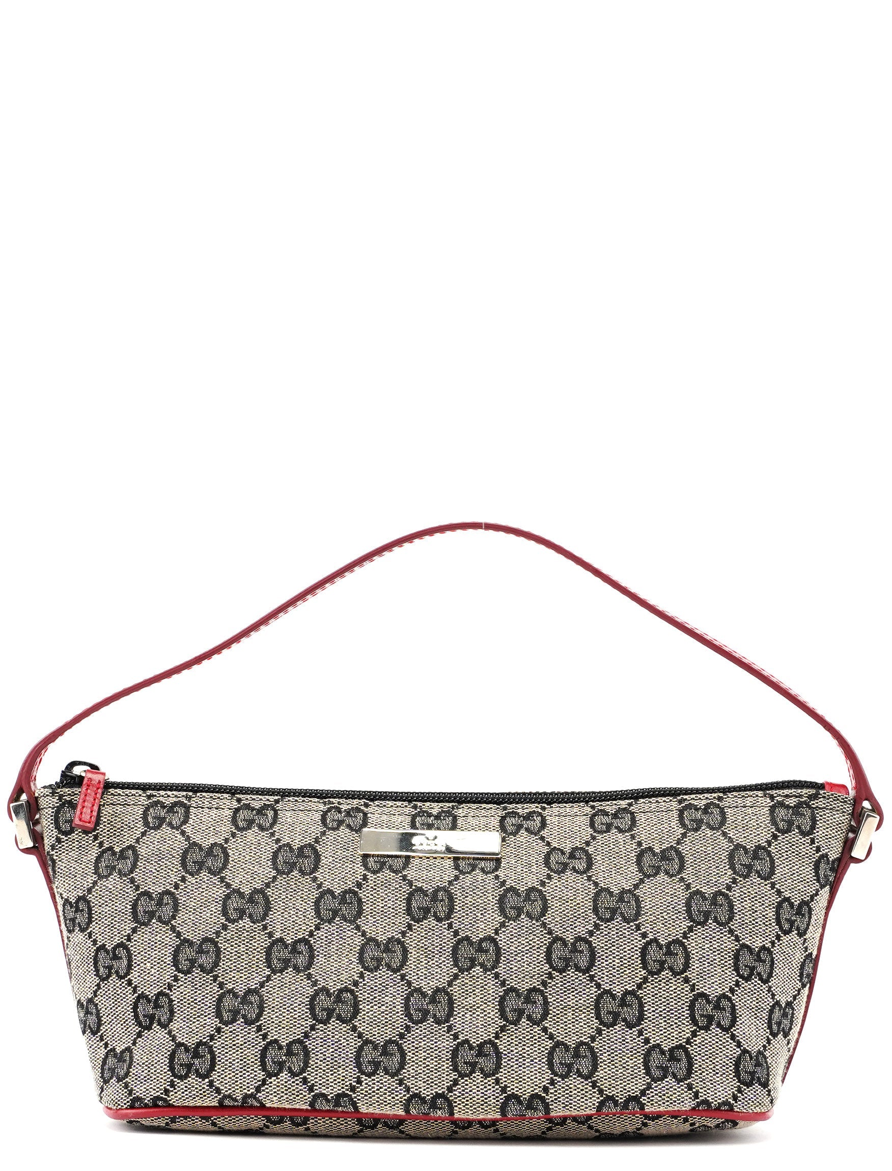 Gucci 0391103 Beige Red GG Boat Pochette