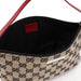 Gucci 0391103 Beige Red GG Boat Pochette