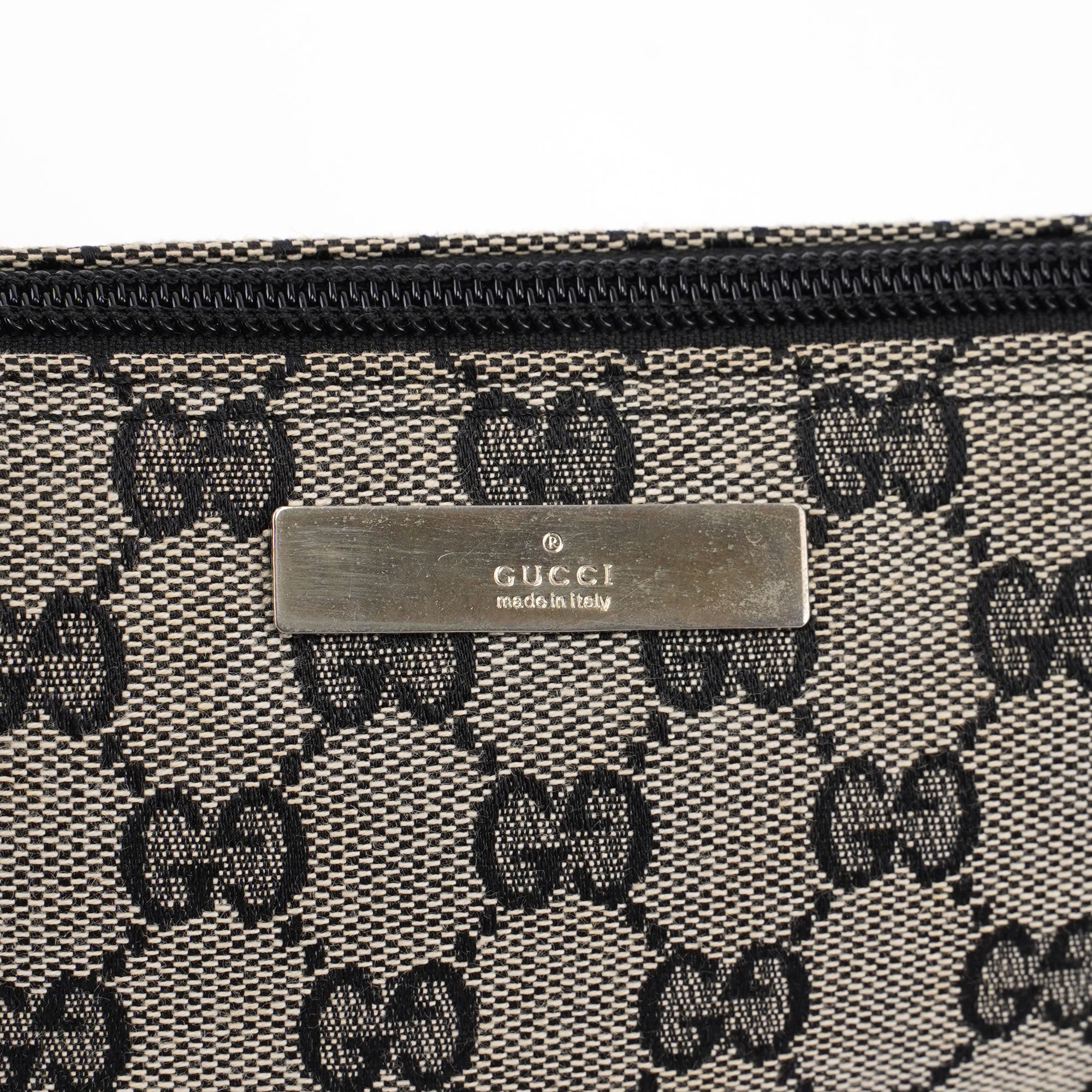 Gucci 0391103 Grey GG Boat Pochette