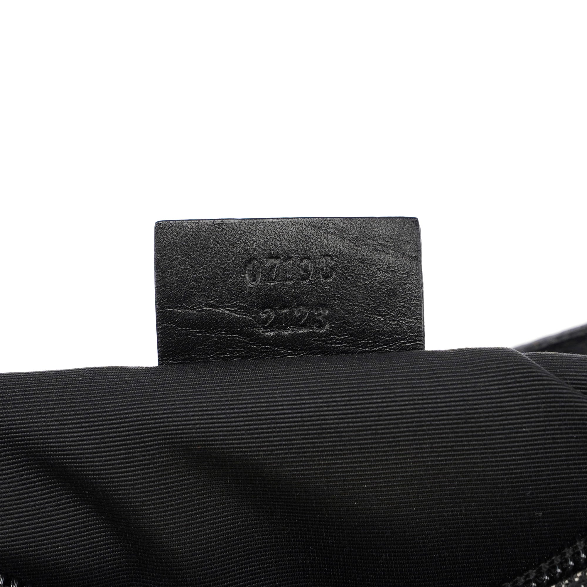 Gucci 07198 GG Boat Pochette en denim GG anthracite