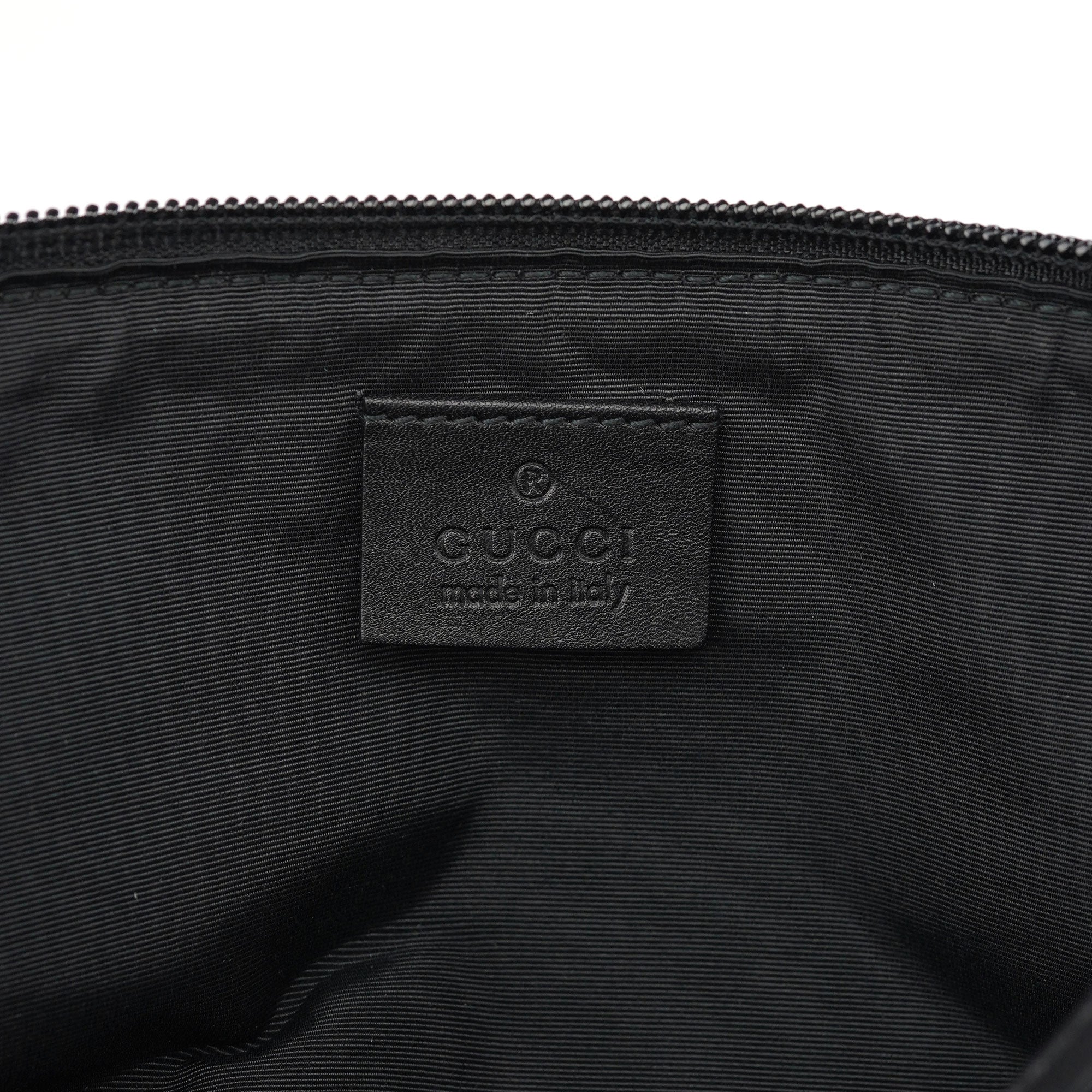 Gucci 07198 Anthracite Denim GG Boat Pochette