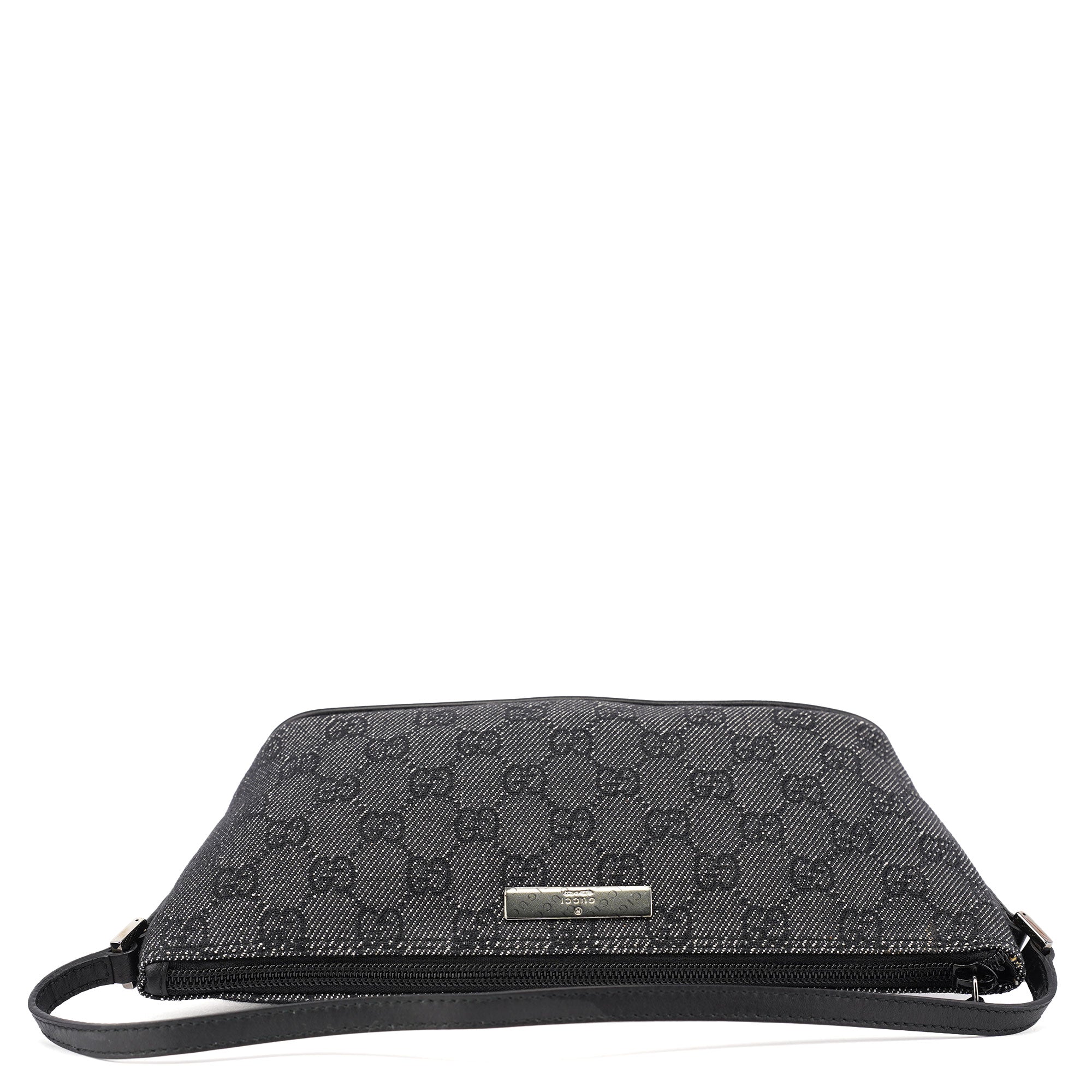 Gucci 07198 Anthracite Denim GG Boat Pochette