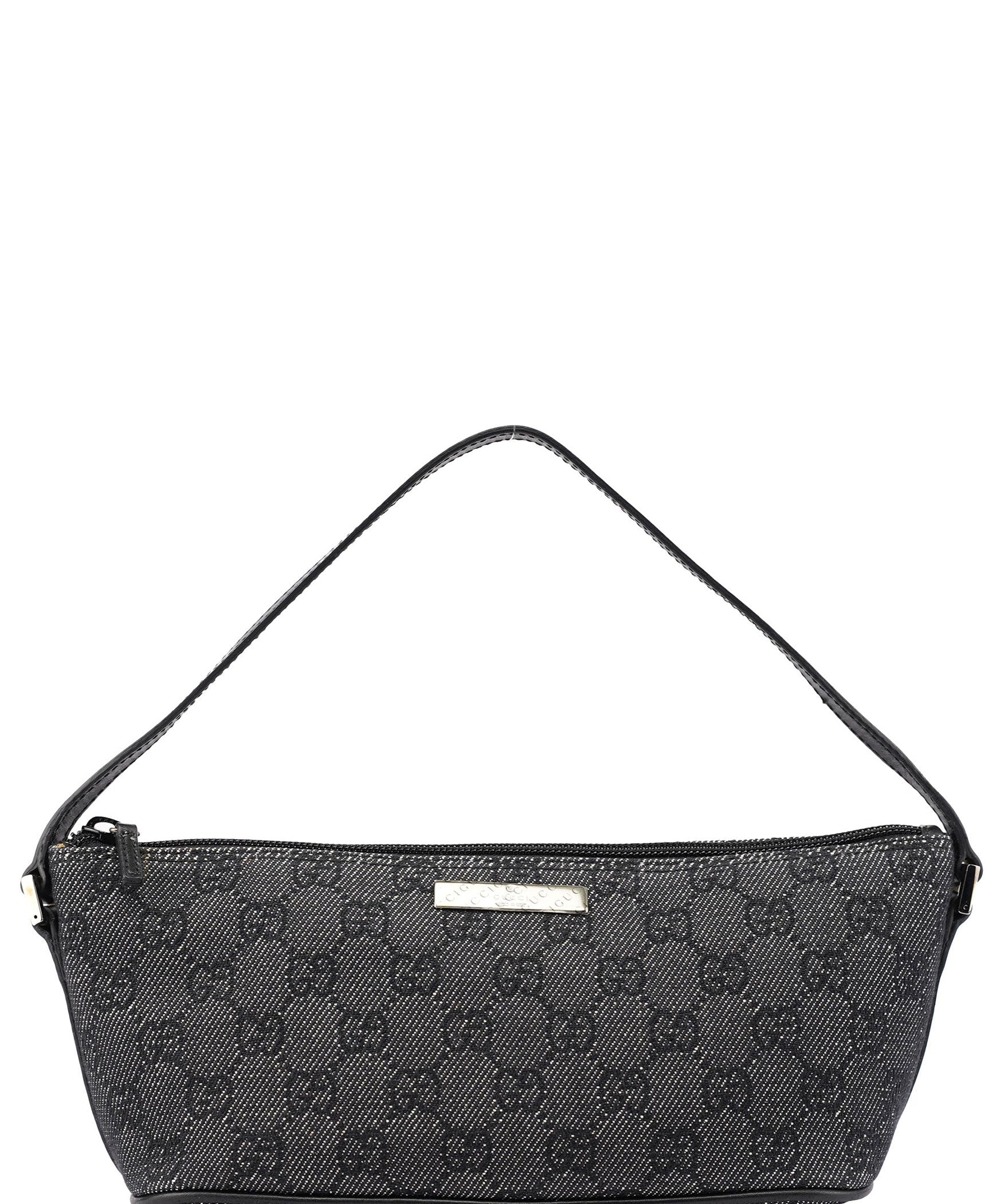 Gucci 07198 Anthracite Denim GG Boat Pochette