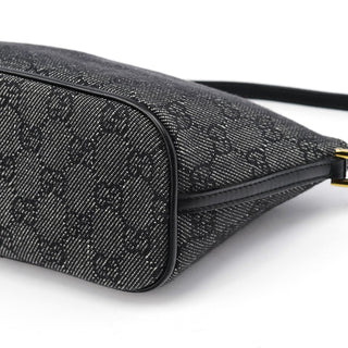 Gucci 07198 Anthracite Denim GG Boat Pochette