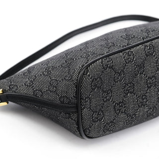 Gucci 07198 Anthracite Denim GG Boat Pochette