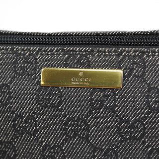 Gucci 07198 Anthracite Denim GG Boat Pochette