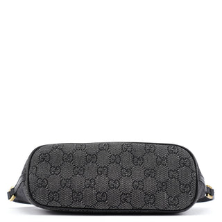 Gucci 07198 Anthracite Denim GG Boat Pochette