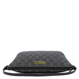 Gucci 07198 Anthracite Denim GG Boat Pochette