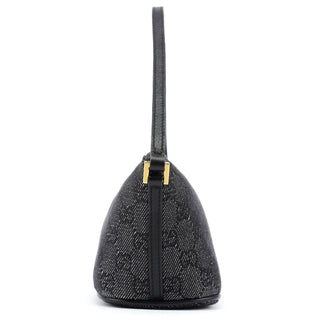 Gucci 07198 Anthracite Denim GG Boat Pochette