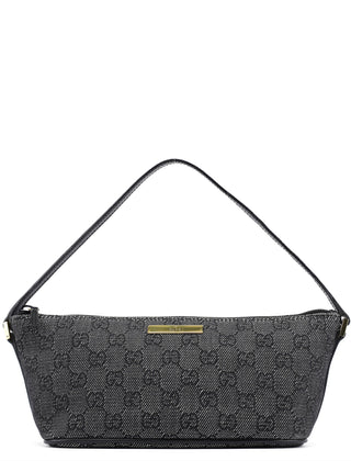 Gucci 07198 Anthracite Denim GG Boat Pochette