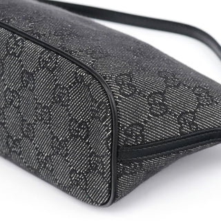 Gucci 07198 Anthracite Denim GG Boat Pochette