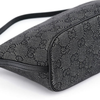 Gucci 07198 Anthracite Denim GG Boat Pochette