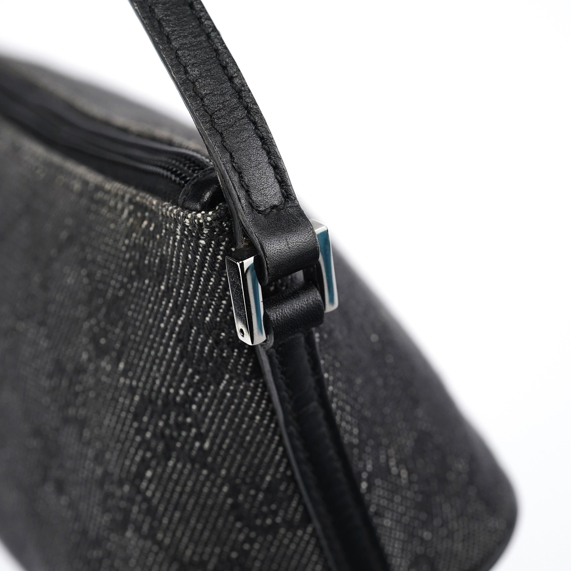 Gucci 07198 Anthracite Denim GG Boat Pochette