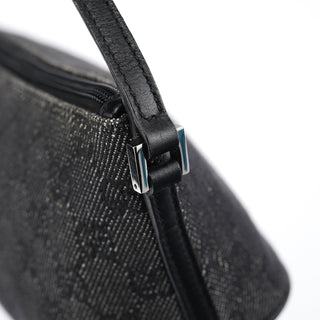 Gucci 07198 Anthracite Denim GG Boat Pochette