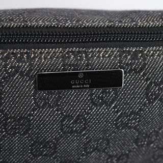Gucci 07198 Anthracite Denim GG Boat Pochette