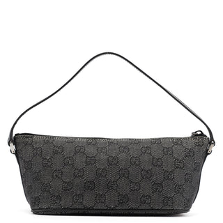 Gucci 07198 Anthracite Denim GG Boat Pochette