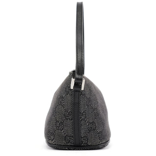 Gucci 07198 Anthracite Denim GG Boat Pochette