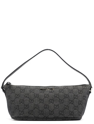Gucci 07198 Anthracite Denim GG Boat Pochette