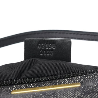 Gucci 07198 Anthracite Denim GG Boat Pochette