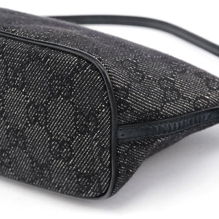 Gucci 07198 Anthracite Denim GG Boat Pochette
